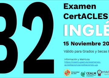 Examen CertAcles Uja B2 Inglés. Válido para Grados y becas Erasmus 
